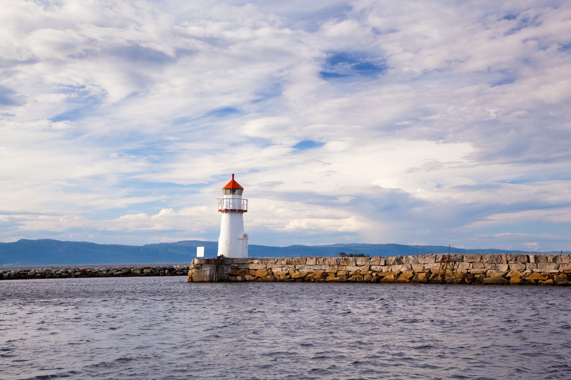 summer view of a lighthouse in Trondheim