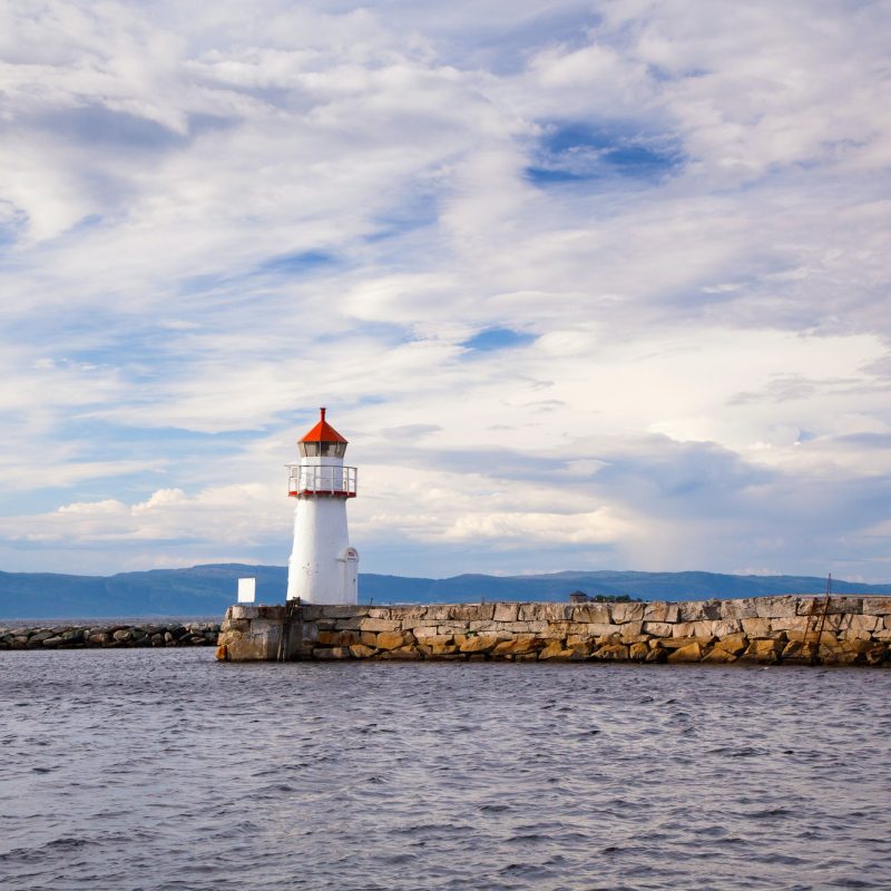 summer view of a lighthouse in Trondheim